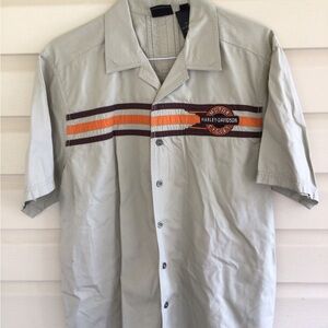 HARLEY DAVIDSON MECHANIC  STYLE SHIRT SZ L 04/2013 KAHKI
